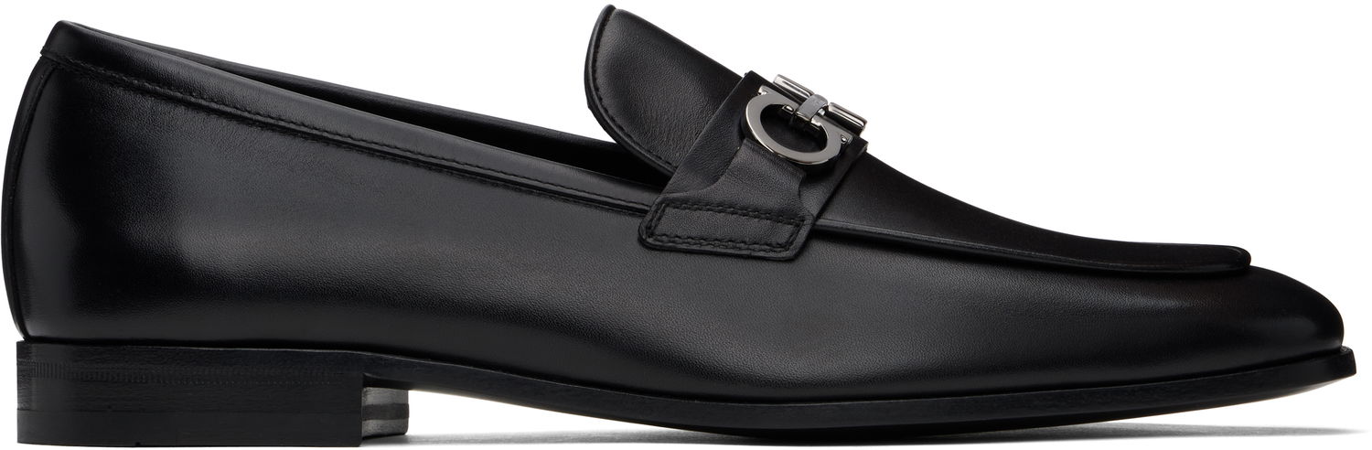 Кецове и обувки FERRAGAMO Salvatore Ferragamo Gancini Ornament Loafers Черно | 778978, 0