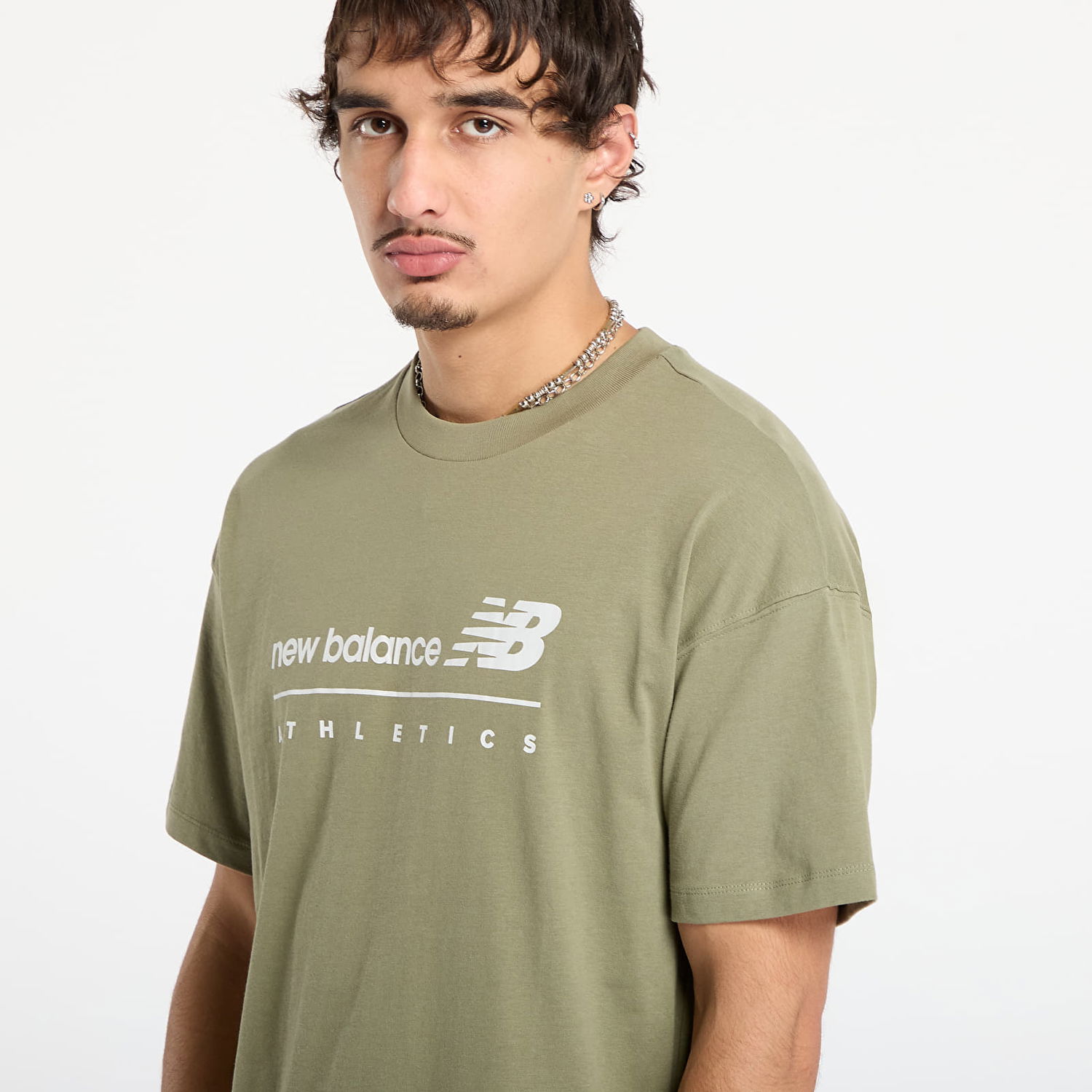 Тениска New Balance Athletics T-shirt Зелено | NBMT53525DEK, 1