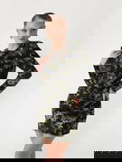 Floral-Print Satin Mini Dress