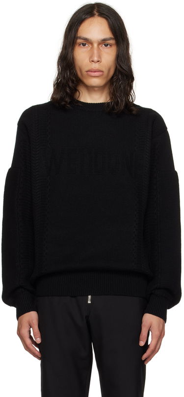 Пуловер We11done We11done Square Patch Sweater Черно | WD-KT3-23-643-U-BK, 0