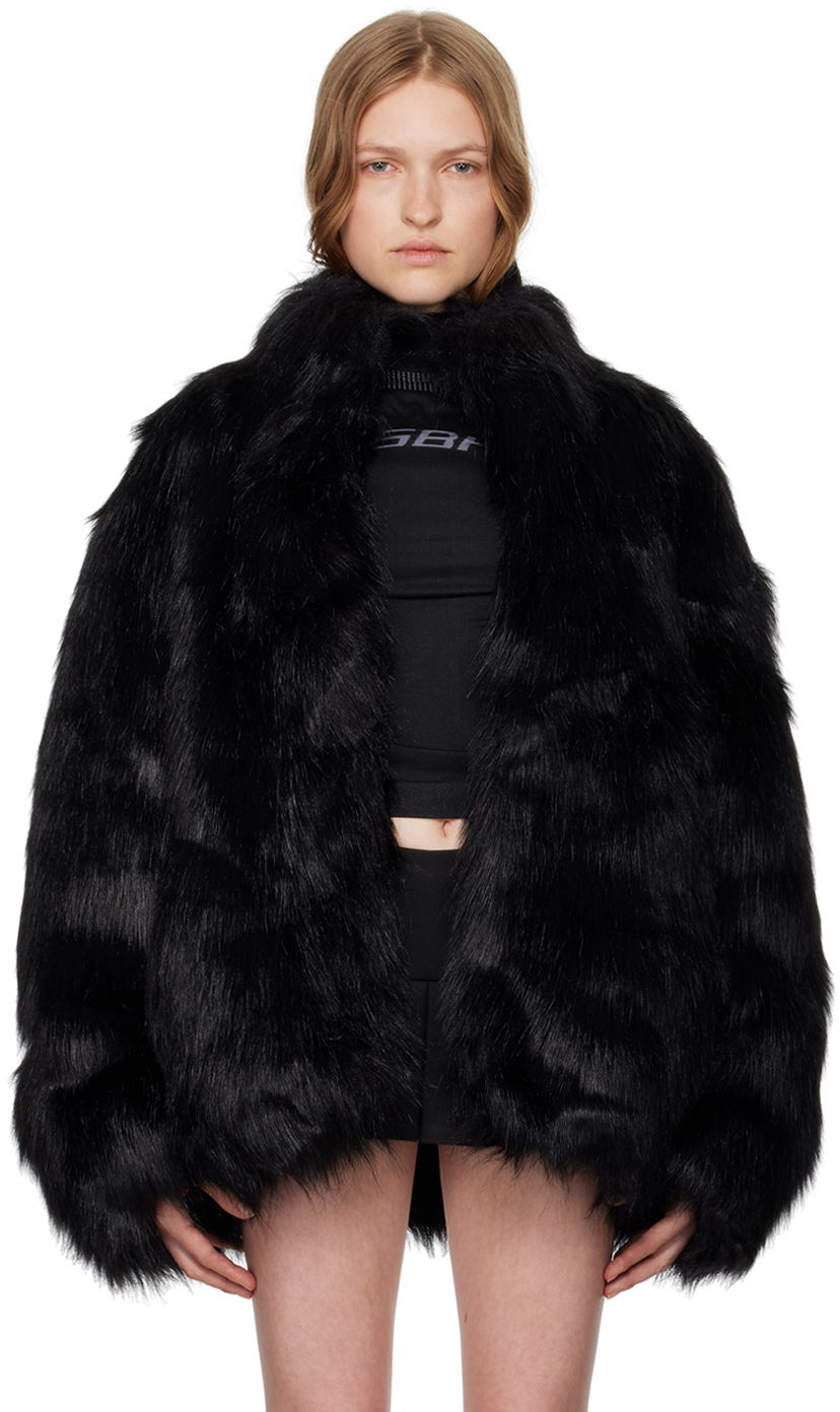 Яке MISBHV Faux-Fur Jacket Черно | 241M499