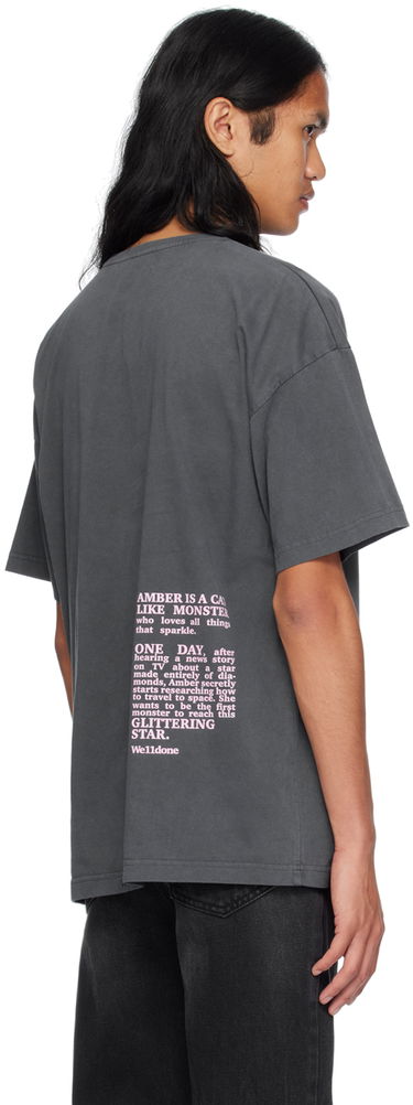 Тениска We11done We11done Lettering T-Shirt Сиво | WD-TT2-24-761-U-CH, 2