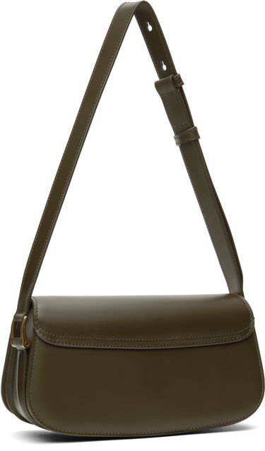 Дамска чанта AMI AMI Paris Leather Shoulder Bag Зелено | ULL018.AL0104, 2
