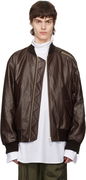 Dries Van Noten Faux-Leather Bomber Jacket