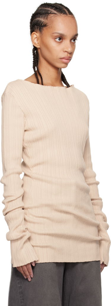 Пуловер Entire Studios Entire Studios Arches Ribbed Knit Sweater Бежово | ES2716BU, 1