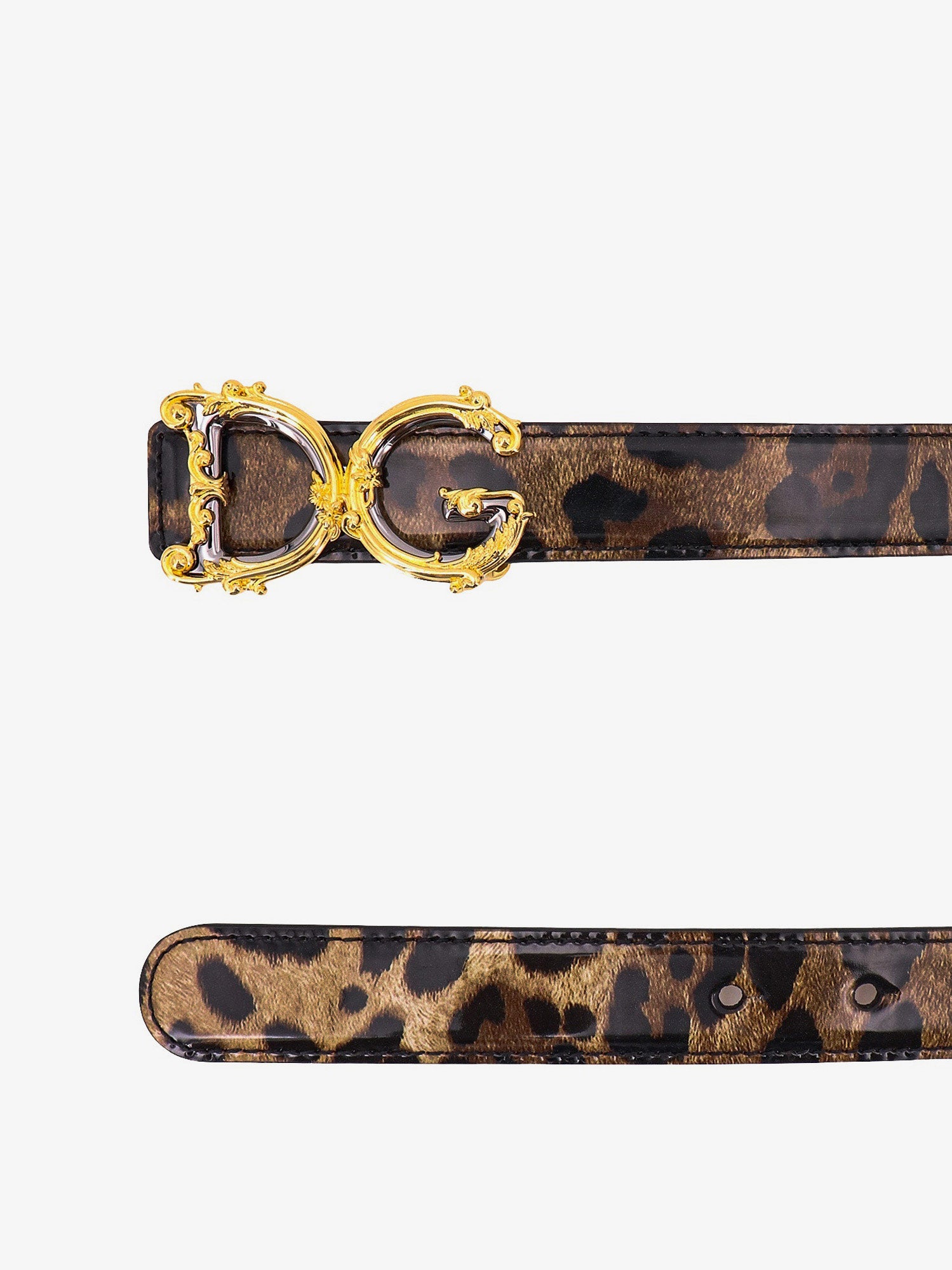 Колани Dolce & Gabbana Dolce & Gabbana Leopard Print Leather Belt Кафяво | BE1348AM568HA93M, 1