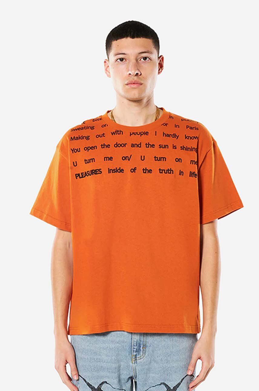 Тениска Pleasures T-Shirt With Print Оранжево
 | P22SP018, 0