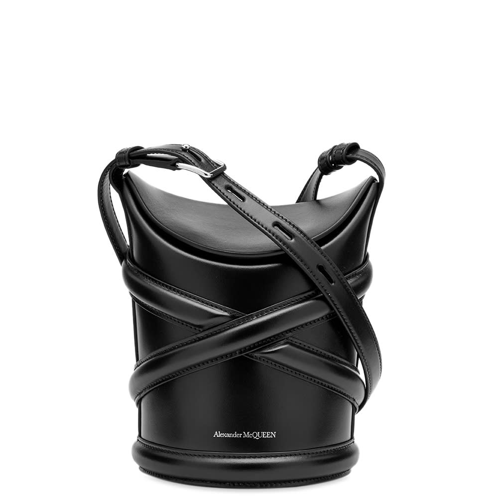 Чанта през рамо Alexander McQueen The Curve Small Cross Body Bag Black Черно | 6564671YB40-1000, 0