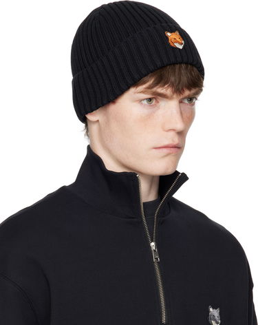 Шапка MAISON KITSUNÉ Maison Kitsuné Fox Head Beanie Тъмно синьо | PM06111KT1140, 3