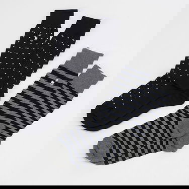 Чорапи Polo by Ralph Lauren Dot Stripe Crew Socks 2Pack Многоцветен | 449655259002, 1