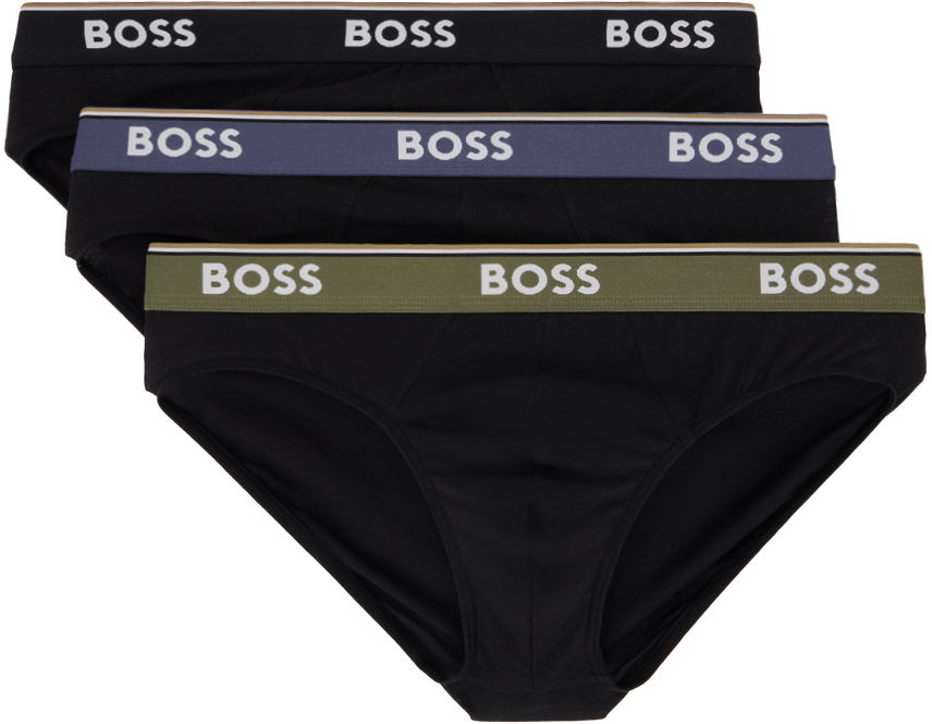 Flexstyle BOSS Three-Pack Black Briefs Черно | 50517826, 0