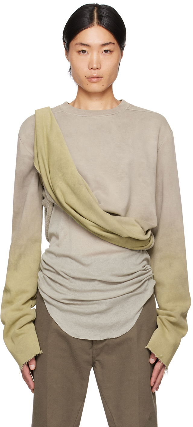 Суитчър Rick Owens Moncler x Subhuman Sweatshirt Бежово | MU02C8G02 M3850, 0