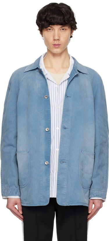 Яке Maison Margiela Maison Margiela Distressed Caban Denim Jacket Синьо | S50AM0635 M30024, 0