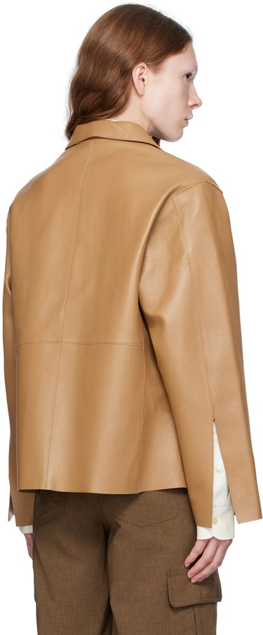Яке TOTEME Army Leather Jacket Бежово | 233-108-737, 2