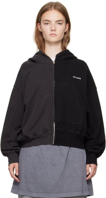 Суитчър We11done Unbalance Zip-Up Hoodie Черно | WD-TJ2-24-816-U-MX, 0