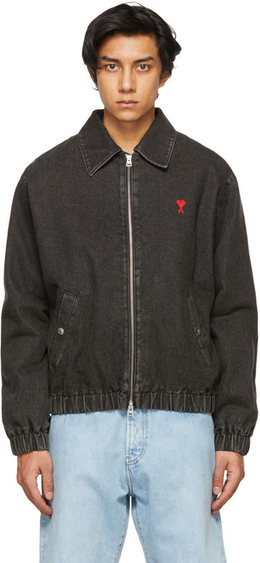 Яке AMI AMI Paris de Cœur Denim Jacket Черно | E21HOW013.611, 0