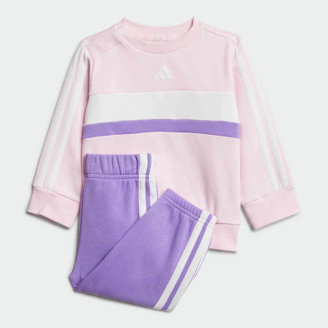 Комплект adidas Performance Seasonal Essentials Tiberio 3-Stripes Fleece Crew Set Розово | JI6210, 0
