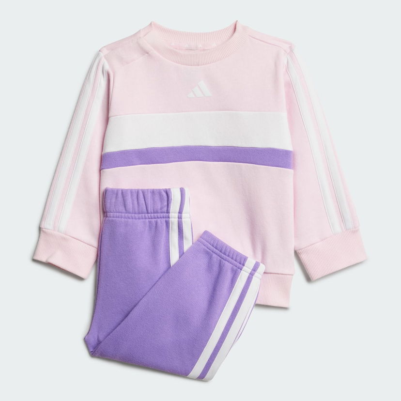 Комплект adidas Performance Seasonal Essentials Tiberio 3-Stripes Fleece Crew Set Розово | JI6210