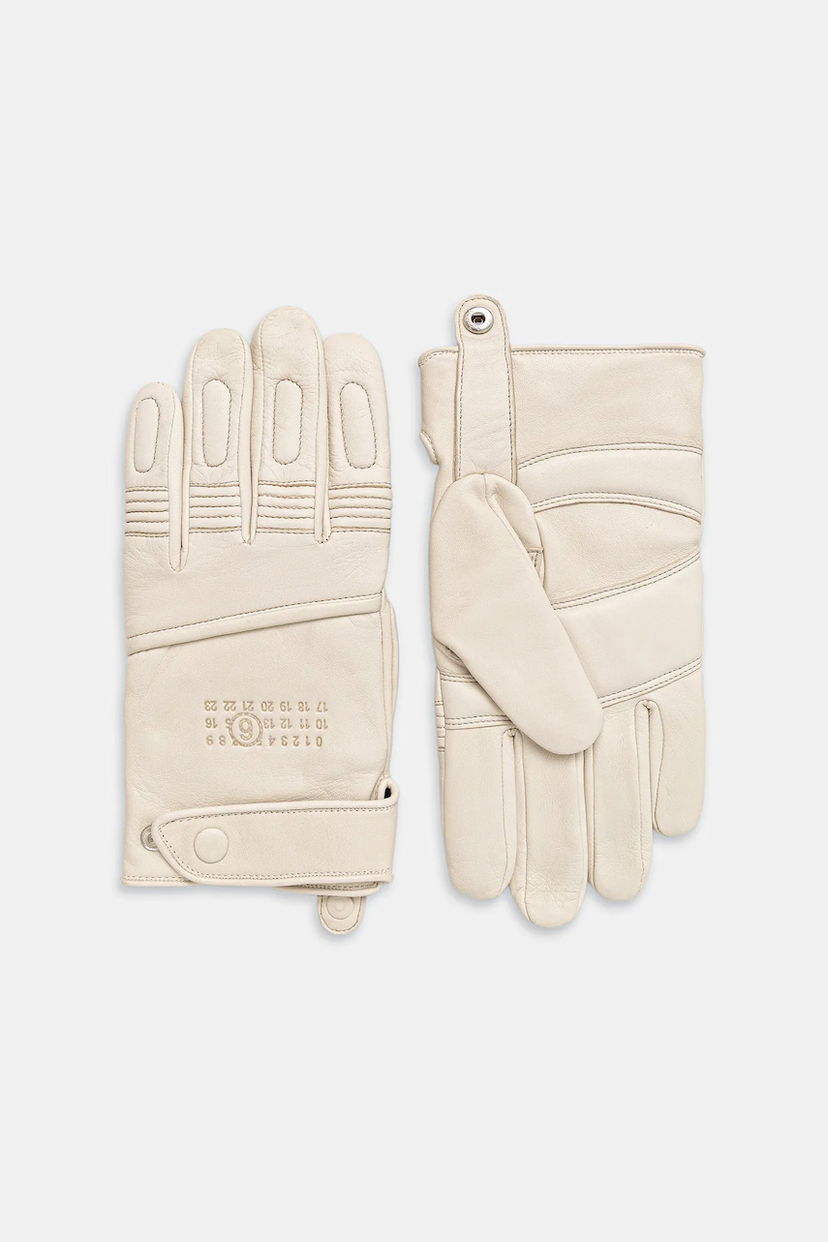 Ръкавици Maison Margiela MM6 Maison Margiela x Agnelle Leather Gloves Бежово | SH2TS0003.M07014.101