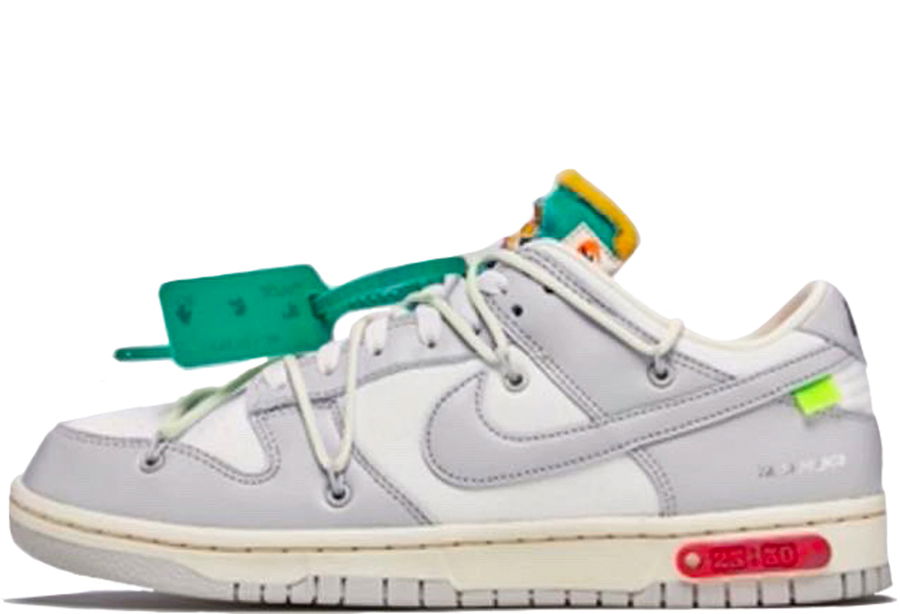 Кецове и обувки Nike Off-White x Dunk Low "Lot 25 of 50" Сиво | DM1602-121, 1