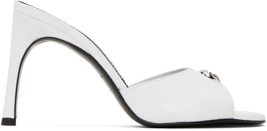 Кецове и обувки Coperni Logo Slide Heels Бяло | COPSH29477, 0