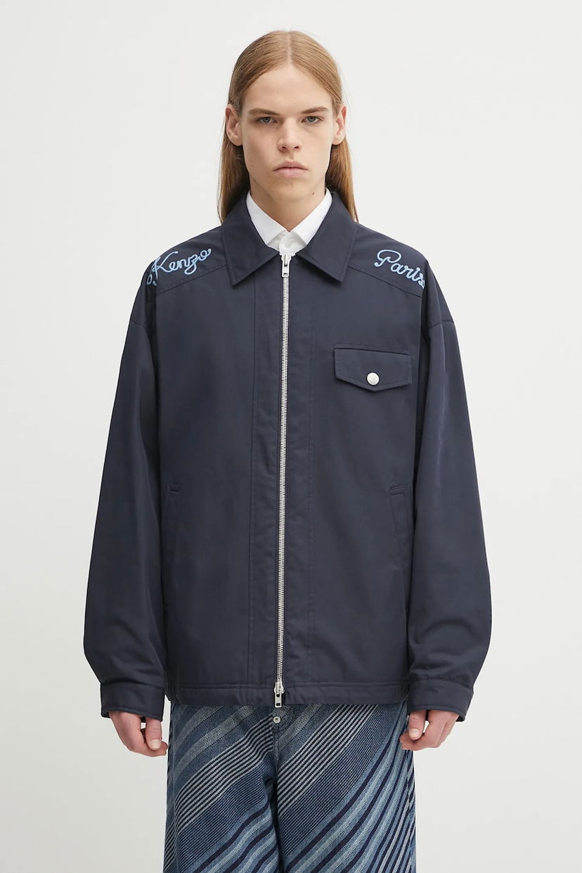Яке KENZO Kenzo Chainstitch Coach Jacket Тъмно синьо | FF65BL0659OI
