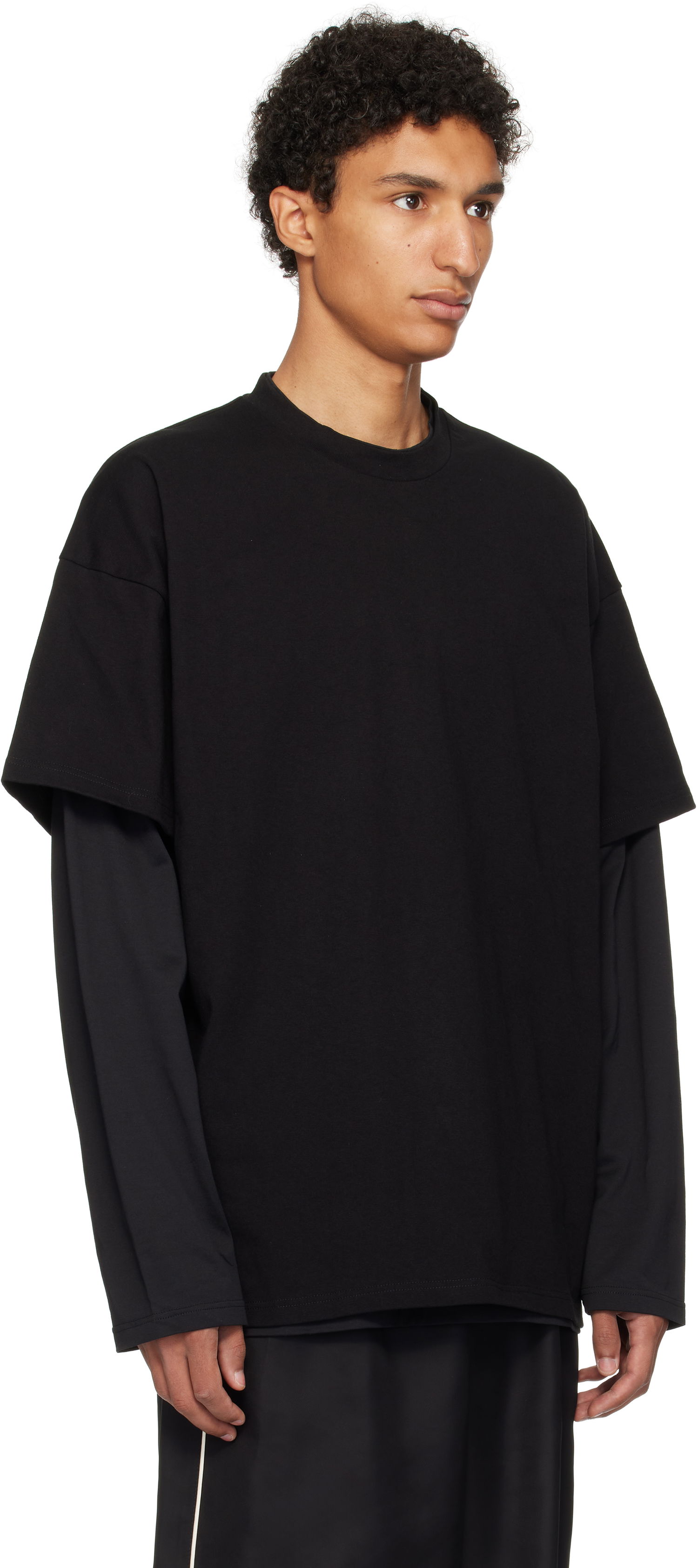 Тениска Jil Sander Jil Sander Cotton Crew-Neck T-Shirt Черно | J61GC0001_J20332, 1