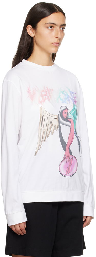 Суитчър We11done We11done Angel Graphic Sweatshirt Бяло | WD-TS3-23-785-U-WH, 1