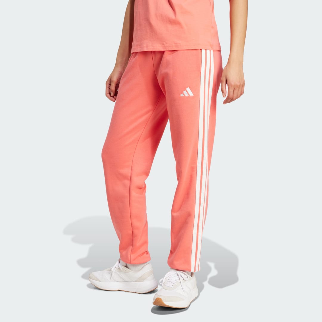 Спортни панталони adidas Performance Essentials 3-Stripes French Terry Cuffed Pants Розово | KE4387, 0