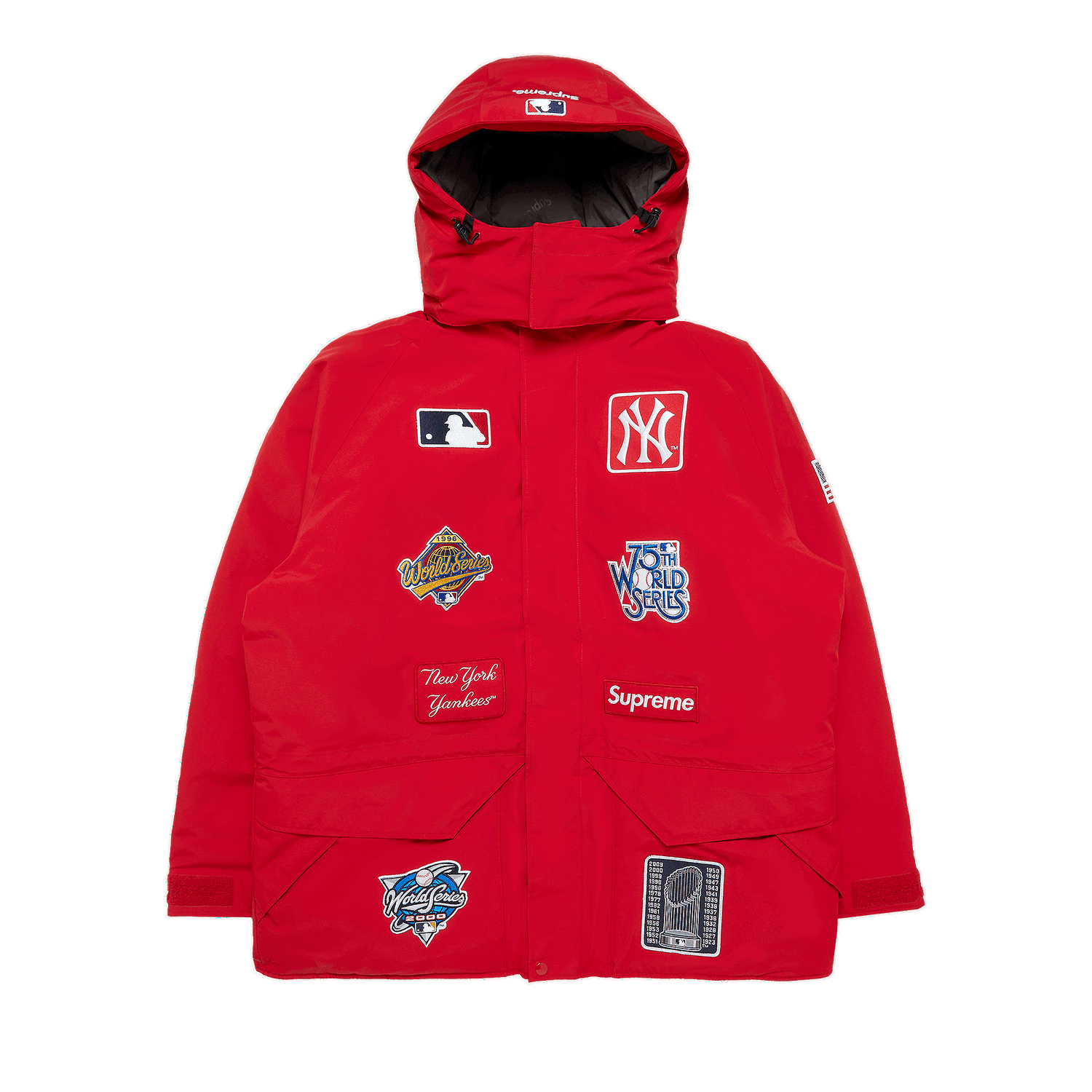 Яке Supreme New York Yankees x GORE-TEX 700-Fill Down Jacket Червено | FW21J51 RED, 0