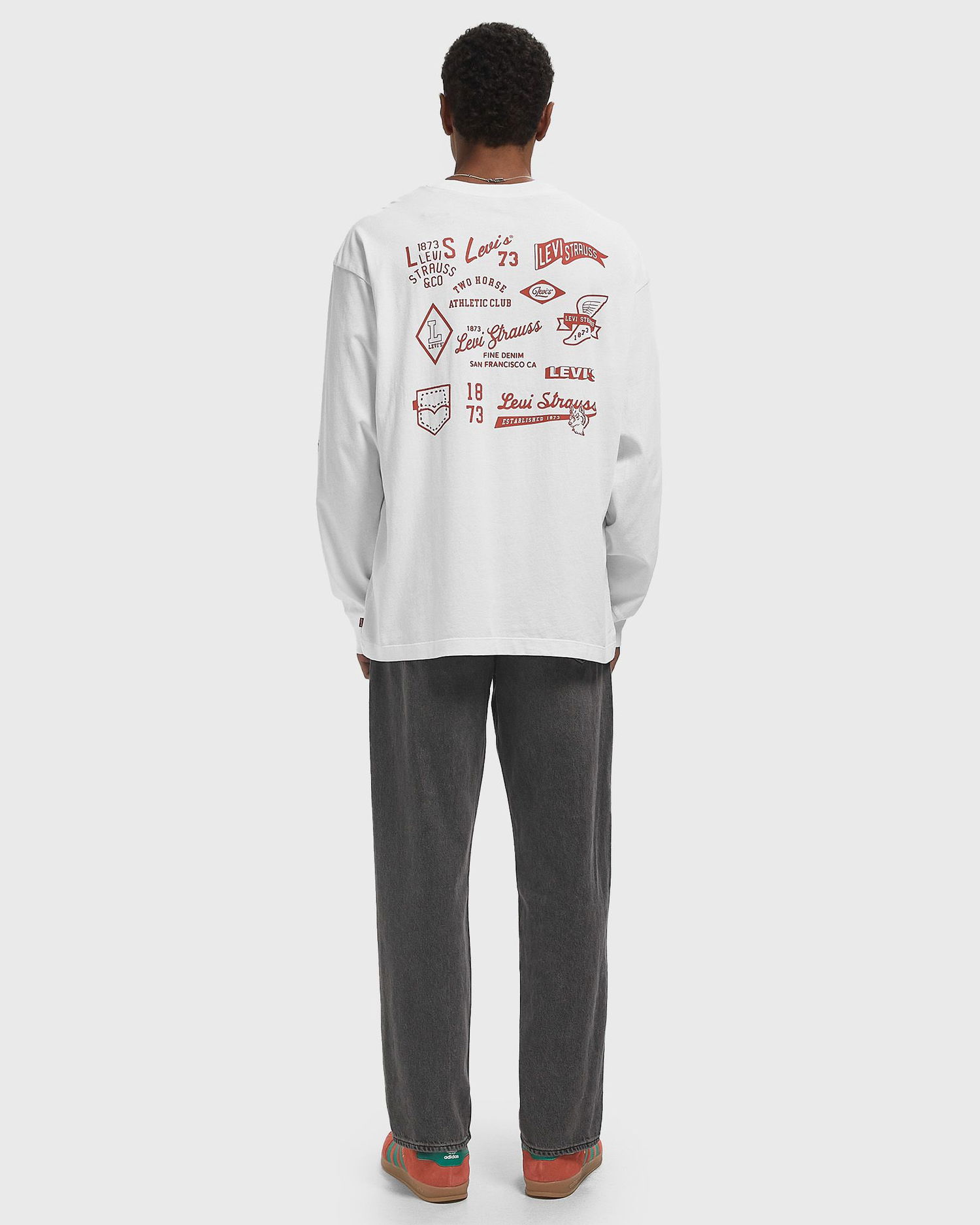 Тениска Levi's Long-Sleeve Two Horse Athletic Club Graphic T-Shirt Бяло | A6145-0086, 1