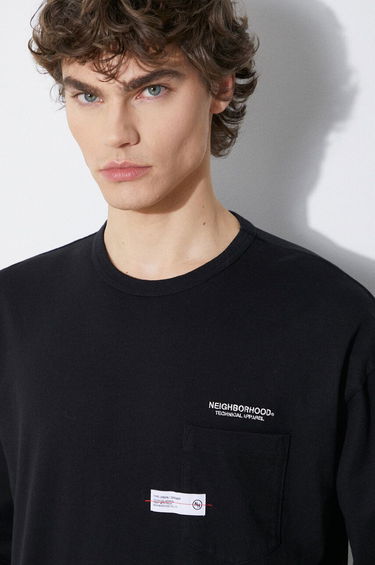 Тениска Neighborhood NEIGHBORHOOD Classic-P Crewneck Long Sleeve T-Shirt Черно | 241FPNH.CSM05, 4