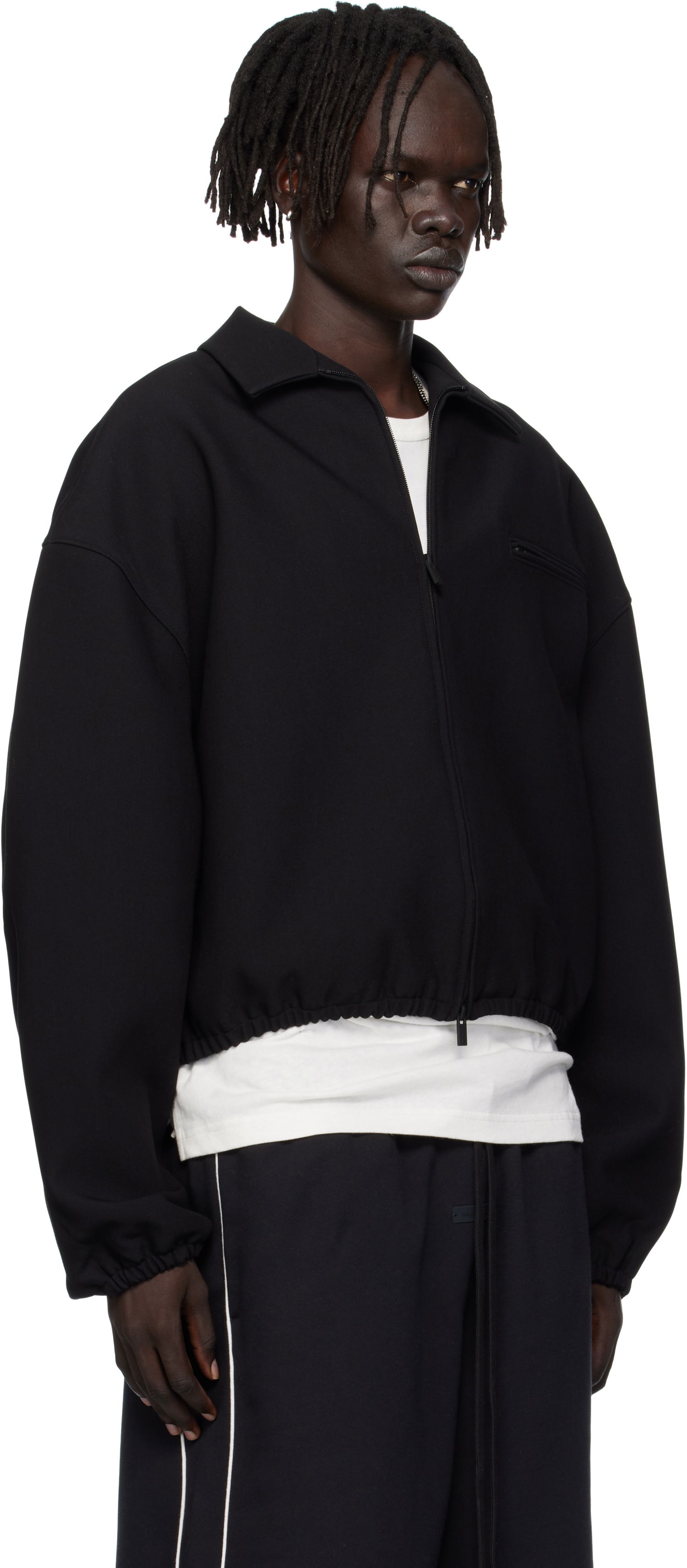 Яке Fear of God ESSENTIALS Bonded Canvas Zip-Up Jacket Черно | 202SP258060F, 1