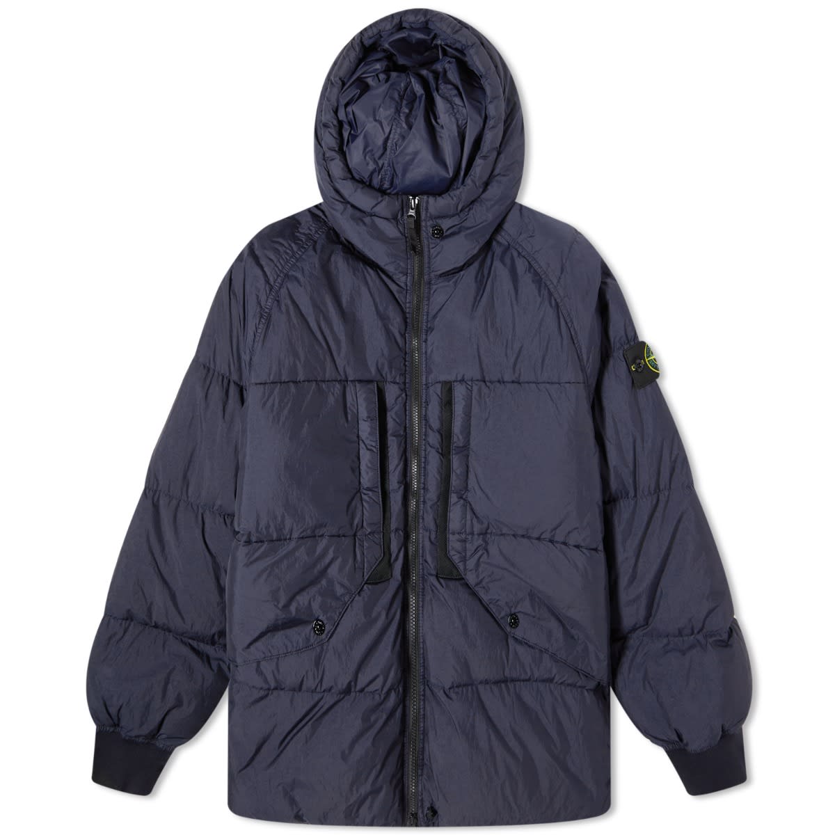 Яке Stone Island Crinkle Reps Hooded Down Тъмно синьо | 7915407-V0020, 0