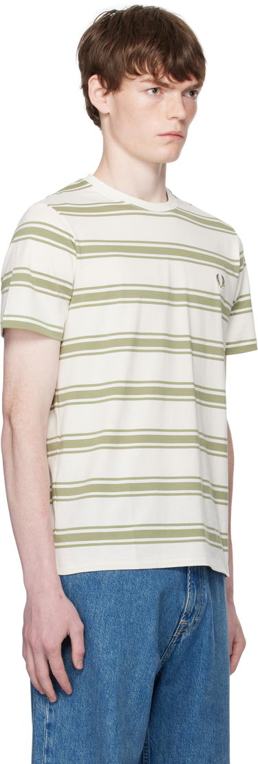 Тениска Fred Perry Fred Perry Fine Stripe T-Shirt Бяло | M9851, 1