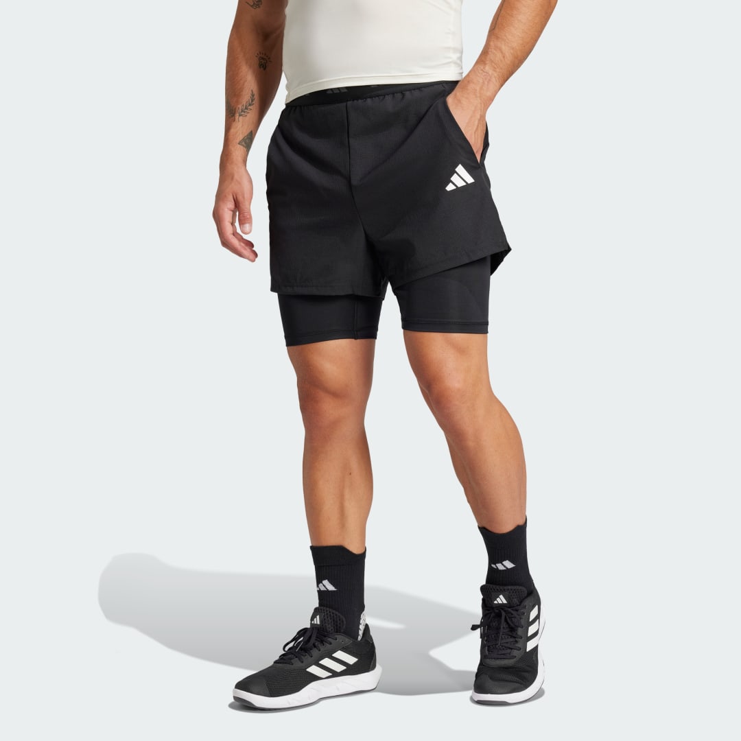Къси панталони adidas Performance 2-in-1 Training Shorts Черно | JE5665, 0