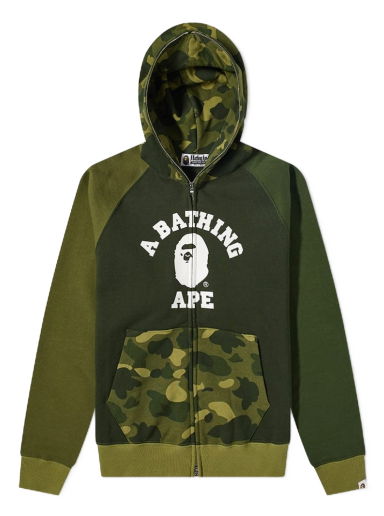 Суитчър BAPE A Bathing Ape Color Camo Relaxed Fit Full Zip Hoody Зелено | 001ZPI801008M-GRN