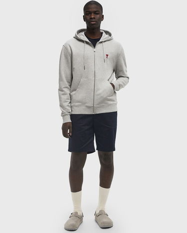 Суитчър AMI AMI Paris Classic Ami de Coeur Zip Hoodie XXL Сиво | BFUSW435.730-0951, 3