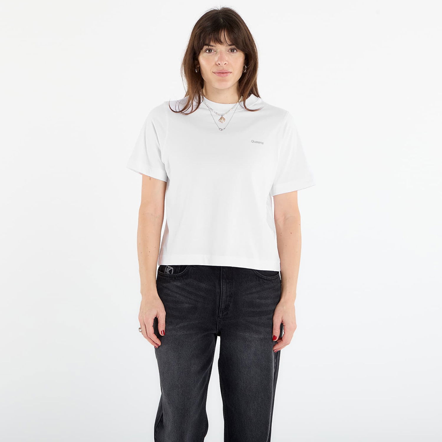 Тениска Queens Queens Essential T-Shirt With Contrast Print 3-Pack Бяло | QNS_084, 0