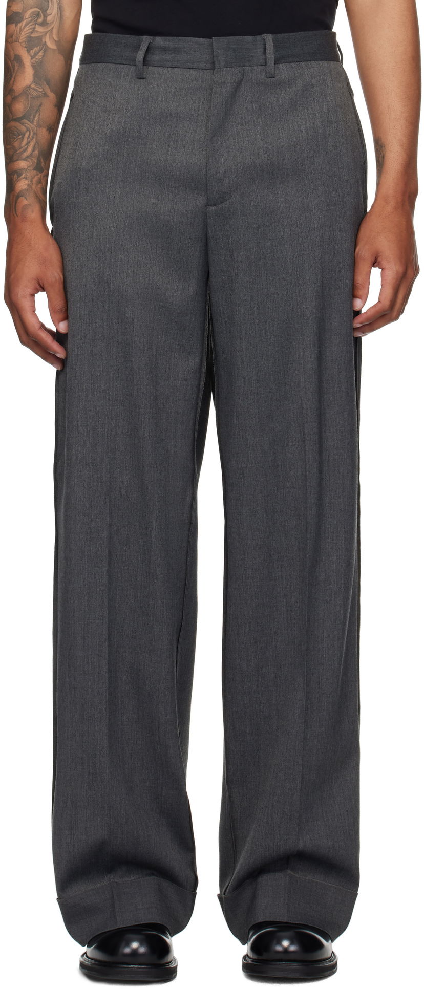 Панталони Maison Margiela MM6 Maison Margiela Rolled Cuff Trousers Сиво | SH0KA0047 S47848