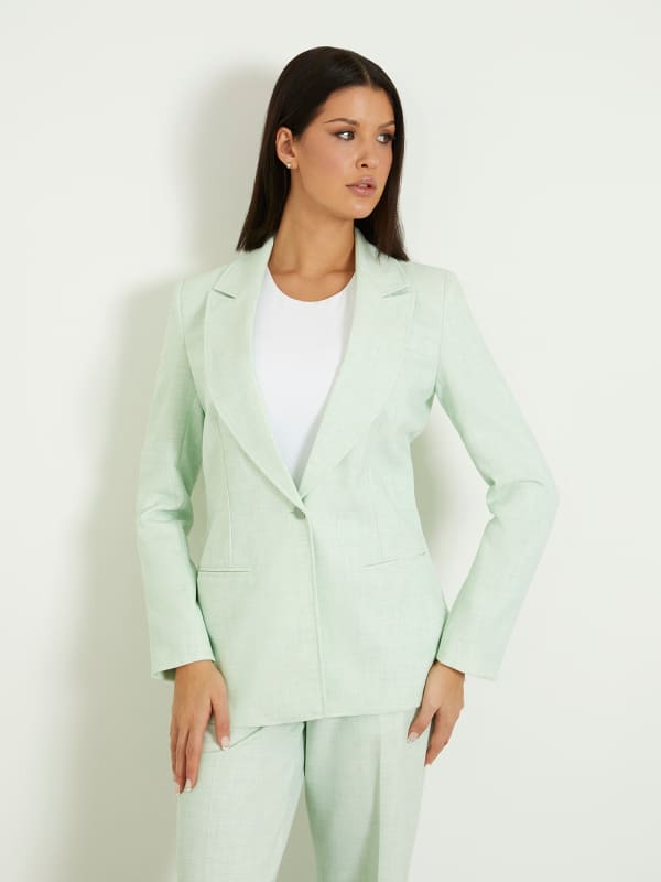 Яке GUESS Single-Breasted Blazer Зелено | W4GN39WG4P2, 0