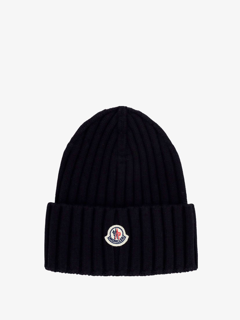 Шапка Moncler Ribbed Beanie Черно | 0933B00036A9327999