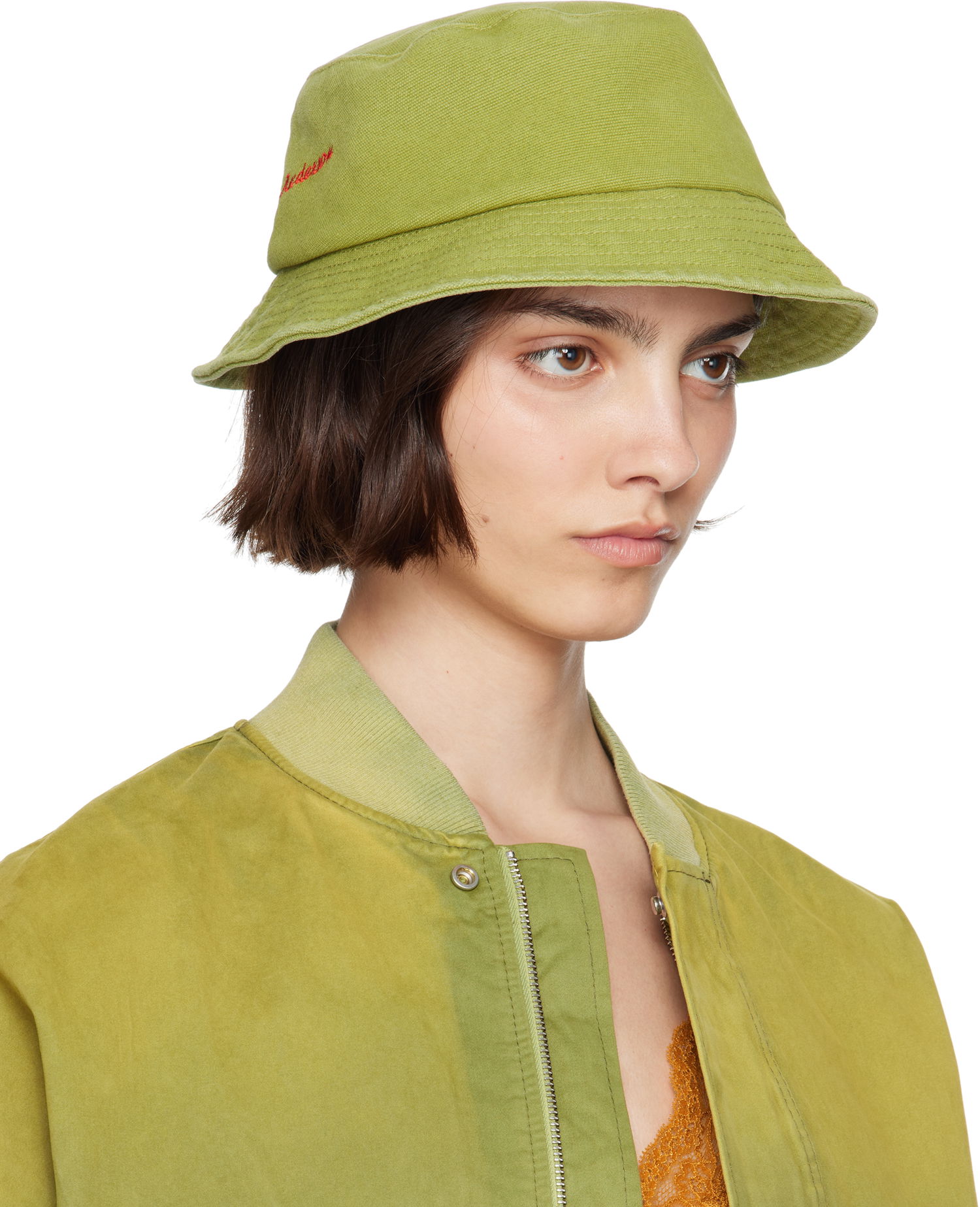 Шапка JW Anderson JW Anderson Anchor Logo Bucket Hat Зелено | AC0399-FA0453, 1