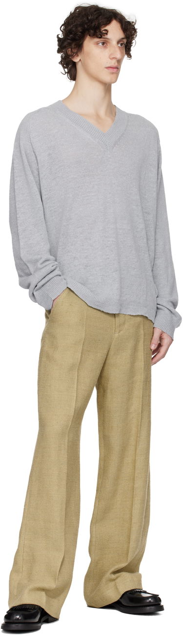 Пуловер OUR LEGACY Our Legacy Rue V-Neck Sweater Сиво | M2253RB, 3