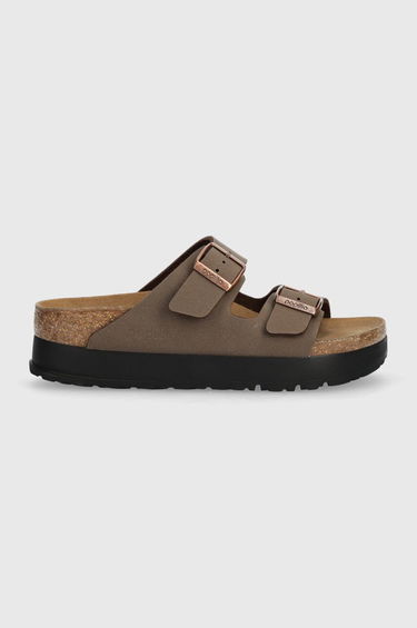 Кецове и обувки Birkenstock Arizona Platform Flex Platform Sandals Кафяво | 1027417.Mocca, 0