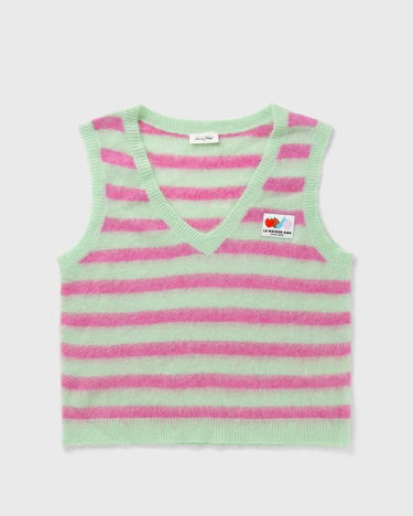 Пуловер American Vintage American Vintage Nenybay Striped Knit Vest Зелено | NEN18AE25-HIBISCUS-RAYE-AMANDE, 0