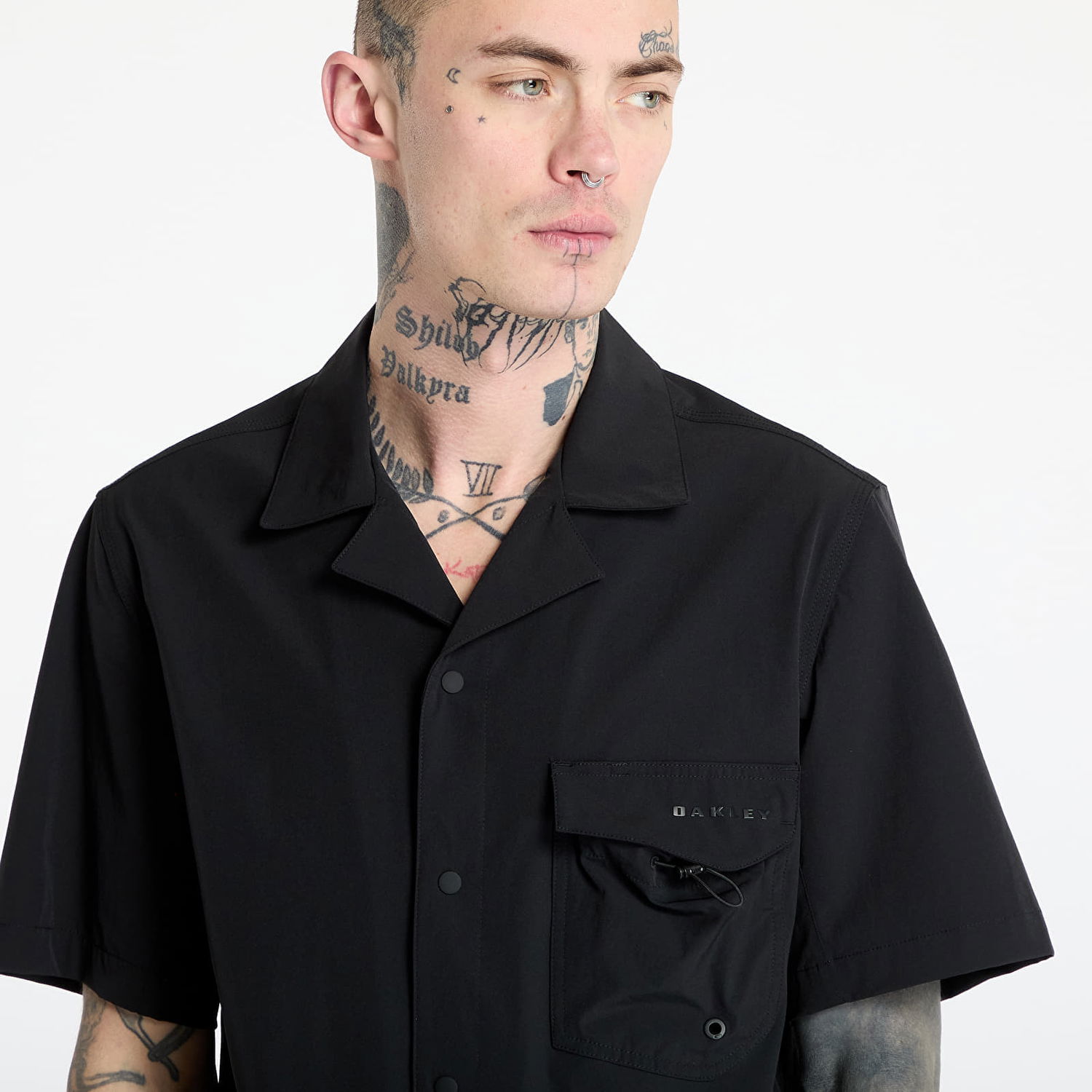 Риза OAKLEY Oakley Cuban Collar Short Sleeve Shirt Черно | FOA406864-02E, 1