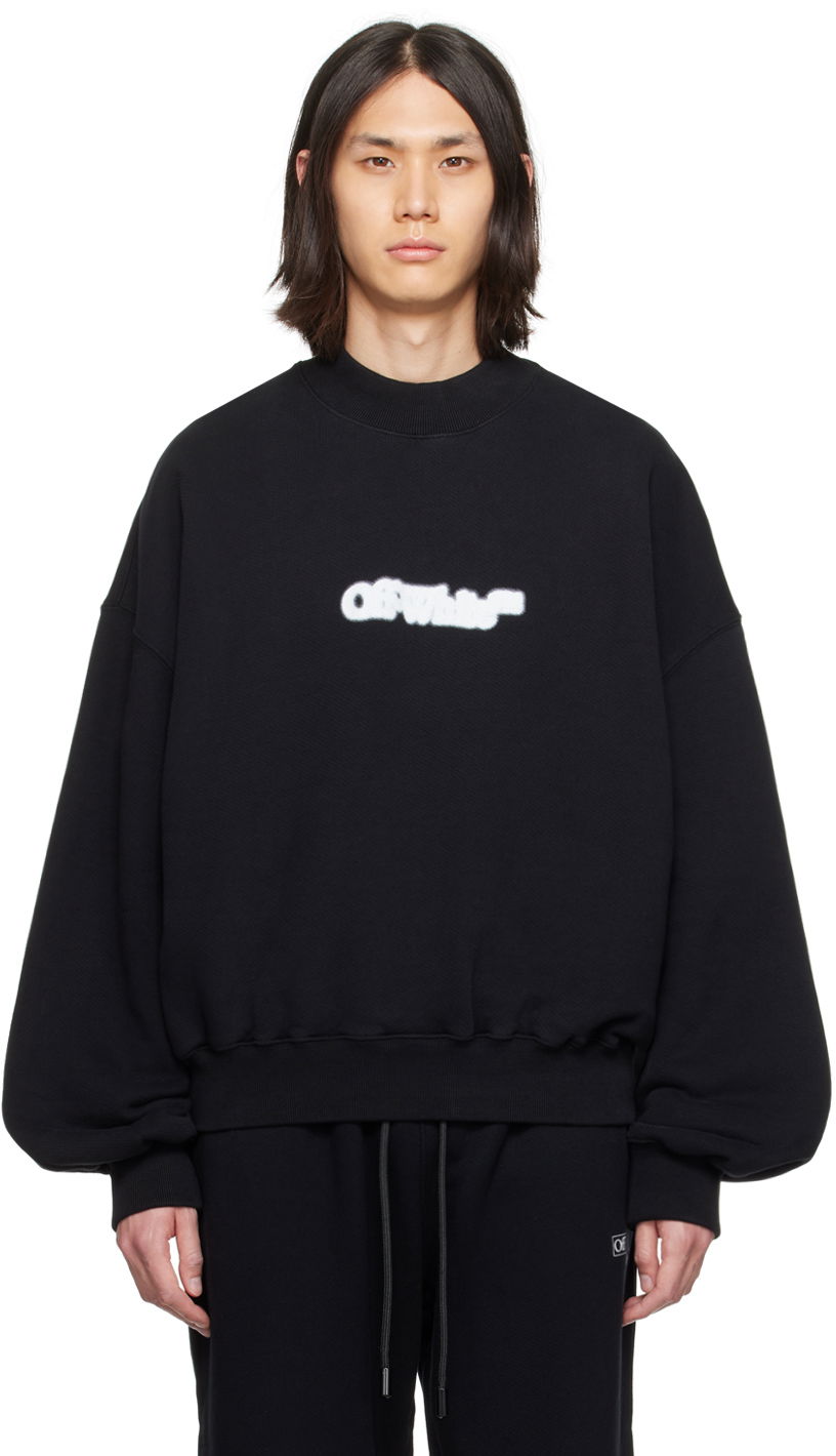 Суитчър Off-White Black Blurr Book Over Sweatshirt Черно | OMBA070F23FLE0021001