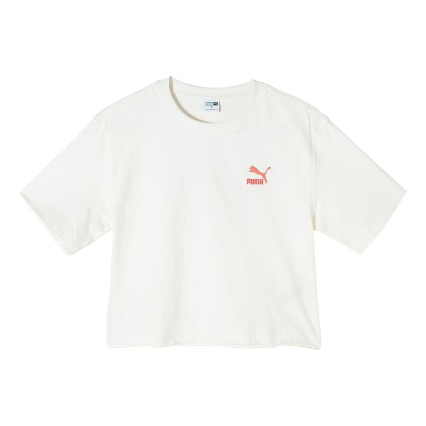 Съкратен топ Puma Swxp Dancemania Cropped Graphic T-Shirt Бяло | 626862-65