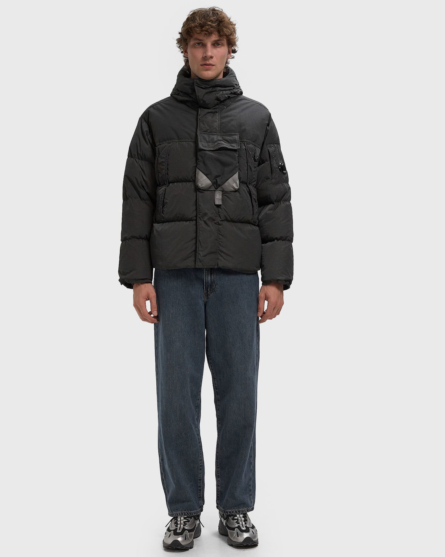 Пухо яке C.P. Company Medium Hooded Puffer Jacket Черно | 19CMOW013A006369M-978, 1